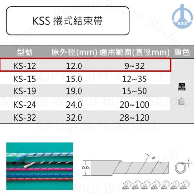 KSS 捲式結束帶 KS-12 10m