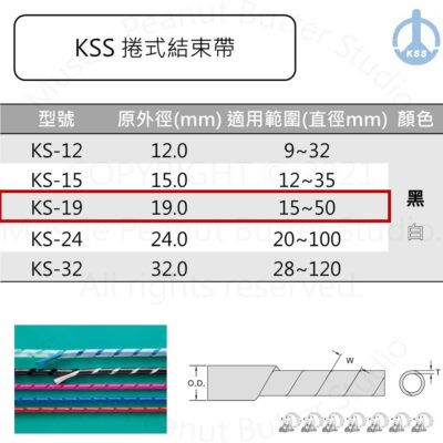 KSS 捲式結束帶 KS-19 10m