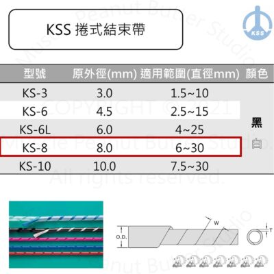 KSS 捲式結束帶 KS-8 10m