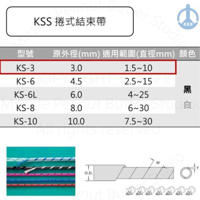KSS 捲式結束帶 KS-3 10m