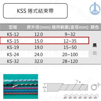 KSS 捲式結束帶 KS-15 10m