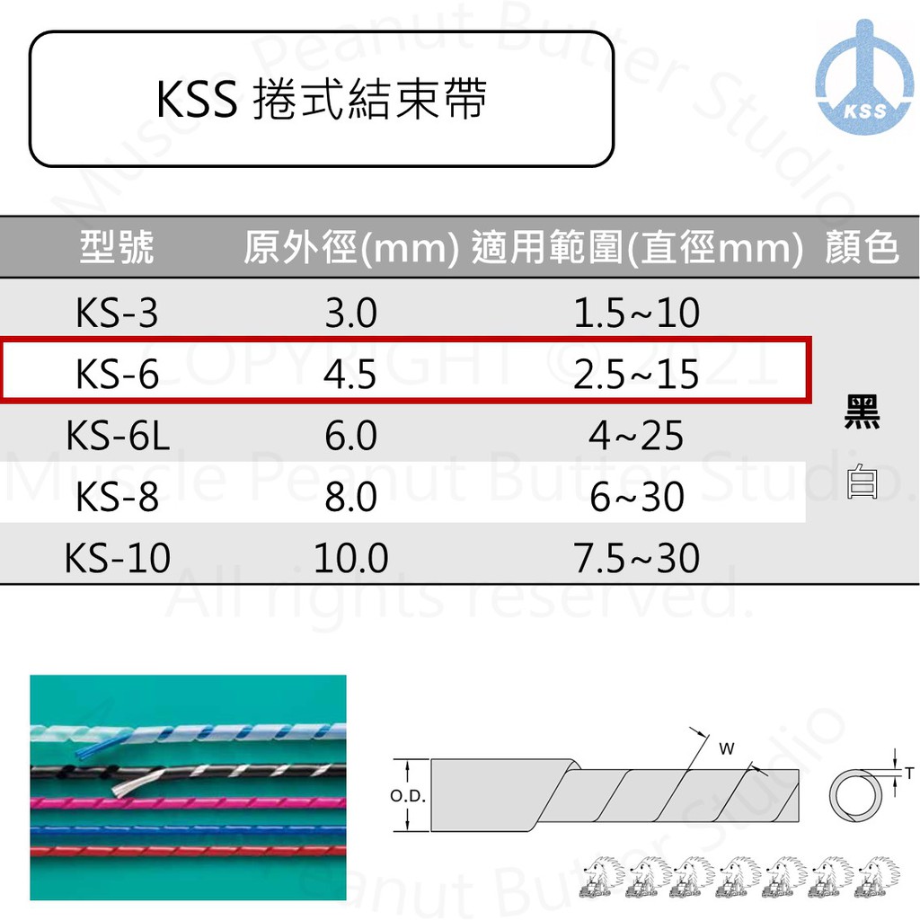 KSS 捲式結束帶 KS-6 10m