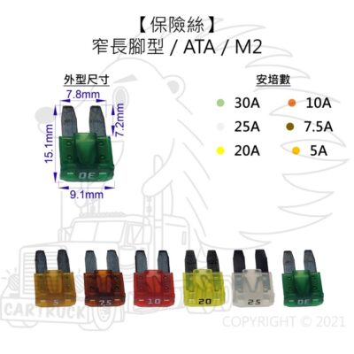 【保險絲】【插片式】【M2 窄腳型 ATA】插片保險絲 快熔保險絲 M型保險絲 U型保險絲 車用保險絲