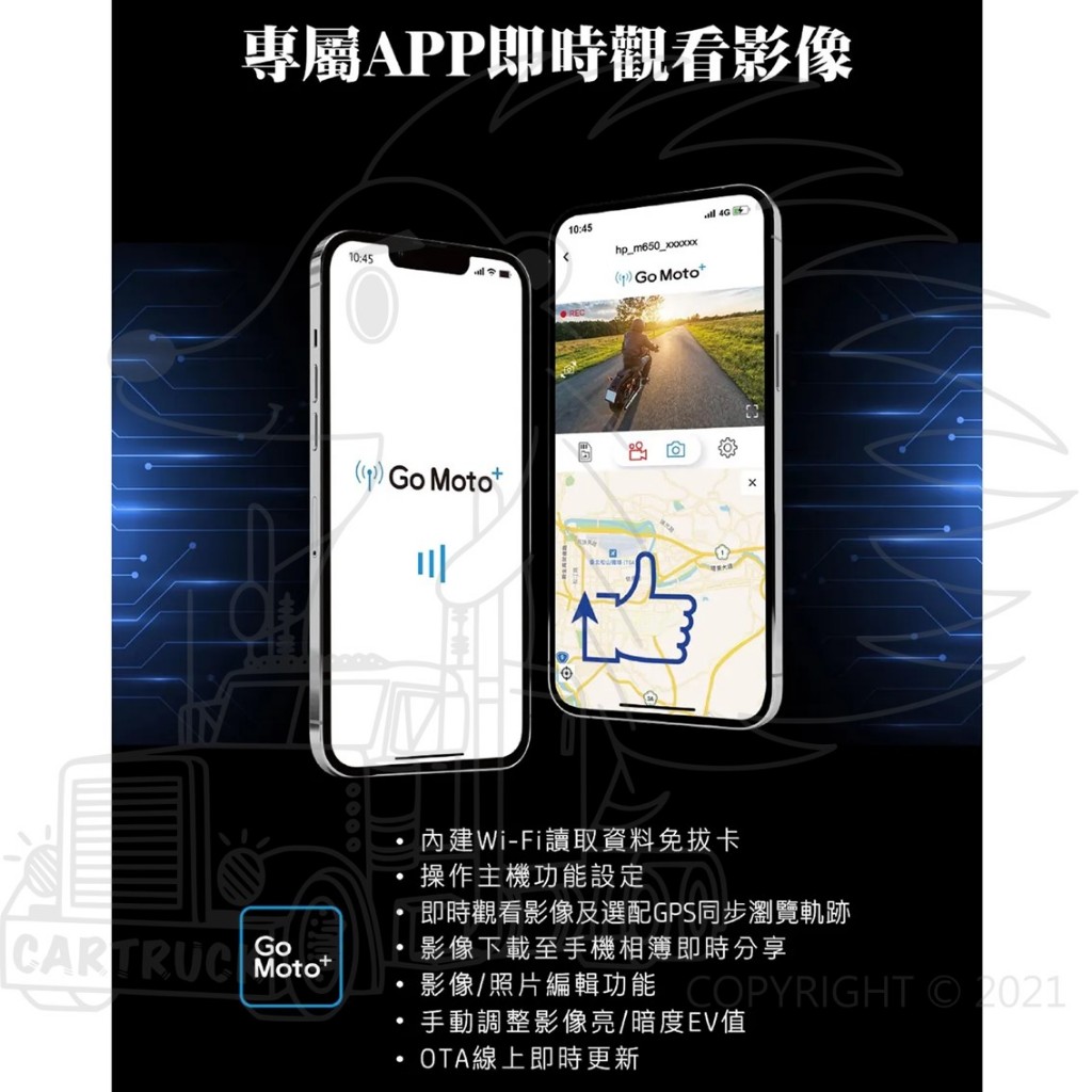 【行車紀錄器】【機車 雙鏡頭】【HP MOTO CAM M650】64G:圖片 5