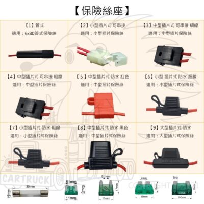 【保險絲座】【管式 插片式 迷你型 小型 中型 大型】【可串接 防水】機車保險絲 汽車保險絲 卡車保險絲 貨車保險絲
